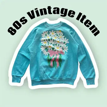 [ 빈티지 구제 의류 ] BASSETT WALKER 플라워 부케 맨투맨