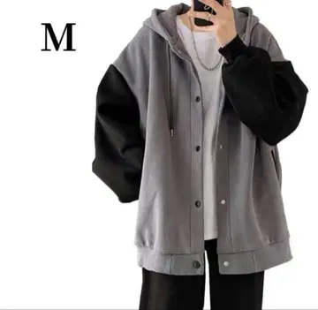 새상품 남성용 후드티 루즈핏 빅사이즈 블랙 그레이 편안한 블랙