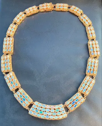 빈티지 골드 오팔 테니스 목걸이