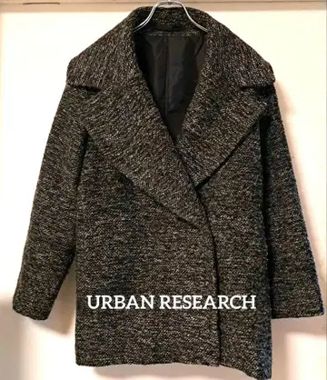 URBAN RESEARCH 울 혼방 더블 브레스트 피 코트
