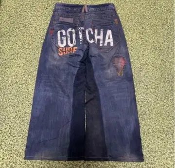 배기 데님 리메이크 데님 와이드 배기