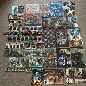 쥬라기 월드 묶음 판매 굿즈 캔뱃지 키링 파일