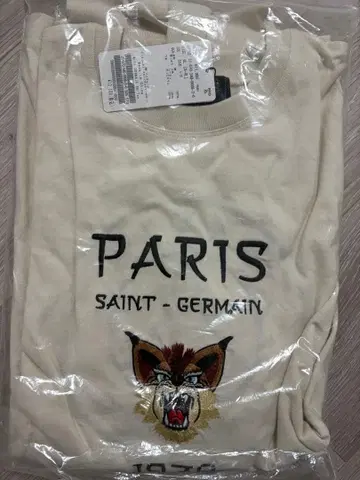 PARIS SAINT-GERMAIN 티셔츠 L 사이즈 크림색