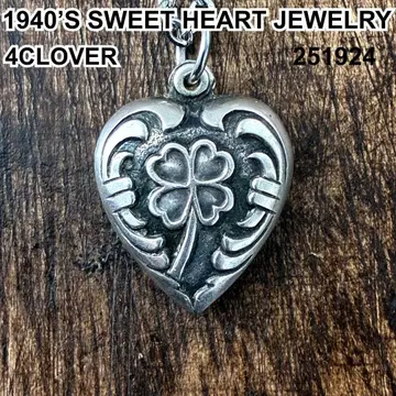 스위트하트 주얼리 클로버 네잎 실버 빈티지 목걸이