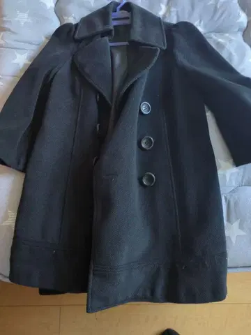 POWDER SUGAR 블랙 체스터 코트