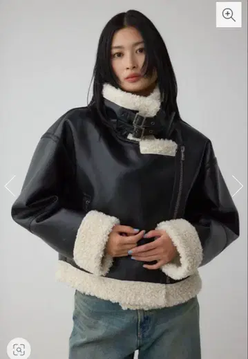 인조 가죽/스웨이드 페이크 무스탕 자켓