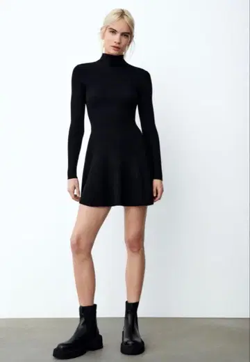 ZARA 하이넥 니트 원피스