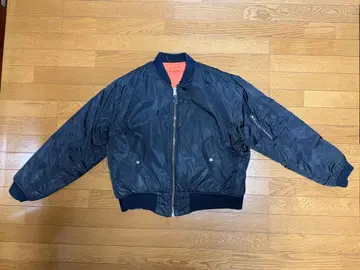 90~00 MA-1 플라이트 자켓 블랙 s