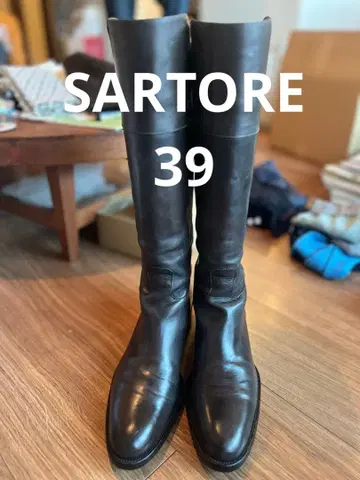 sartore 가죽 롱 부츠 지퍼 포함