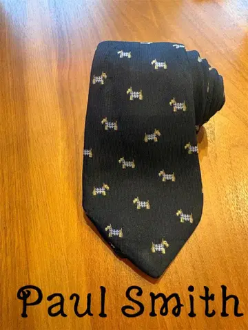 [ 하자품 ] Paul Smith 강아지 패턴 넥타이