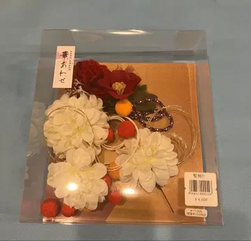 일본풍 머리 장식 합성 꽃 빨흰