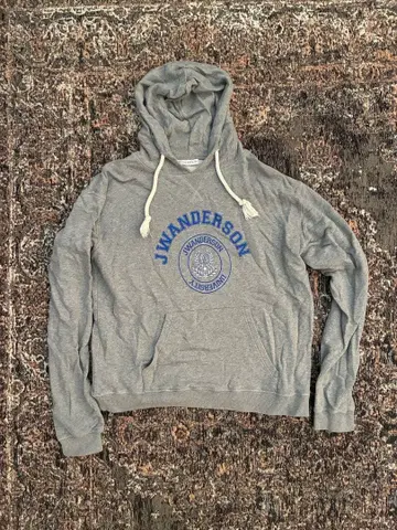 JW Anderson Grey University Logo Hoodie