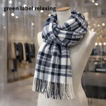 green label relaxing 머플러 체크 대형 스톨