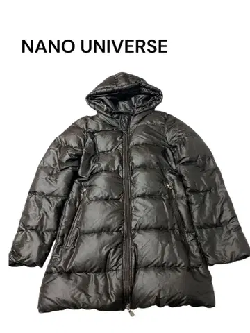 e537 NANO UNIVERSE 후드 부착 다운 자켓 36 사이즈