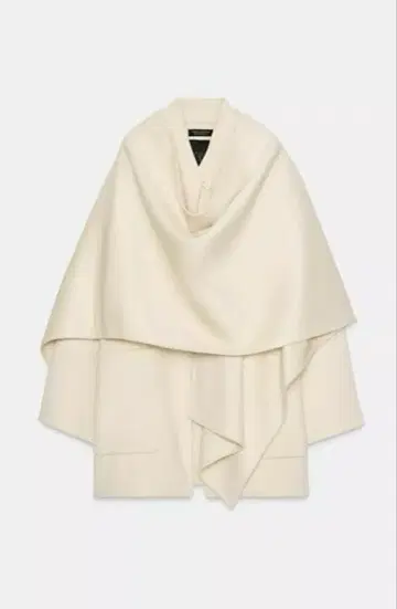 [ZARA] ZW COLLECTION 울 케이프 코트 S 사이즈 에크루