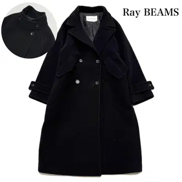 인기 레이빔즈 스탠드 카라 더블 코트 2way 턱 탭
