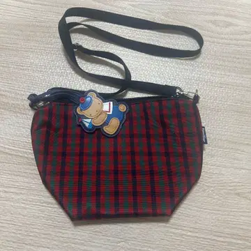 familiar 체크 무늬 숄더백