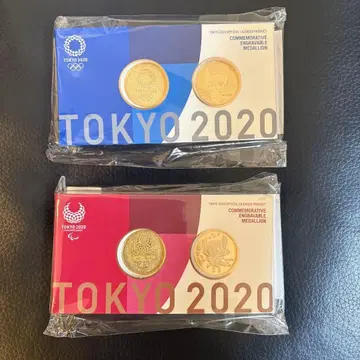 도쿄 2020 올림픽 패럴림픽 기념 메달리온 2개 세트