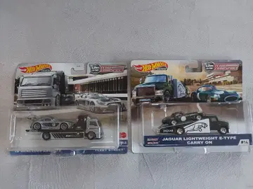 미개봉 새상품 [ 핫휠 팀 트랜스포트 2개 ] JAGUAR/벤츠