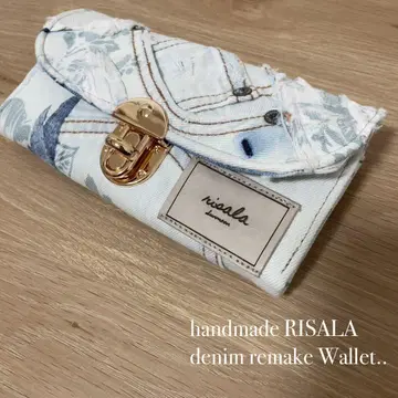 데님 리메이크 장지갑