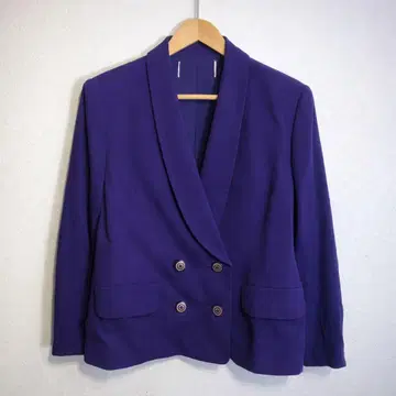 빈티지 더블 자켓 보라색 퍼플 울 구제 의류