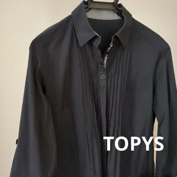 TOPYS 네이비 롱 셔츠