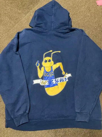 헤인즈 90s 00s UCSC 민달팽이 후드티 네이비