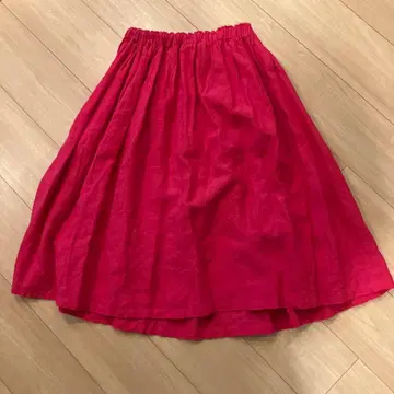 얀마 산업 린넨 개더 스커트