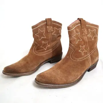 vintage y2k 이탈리아제 스타 스웨이드 웨스턴 부츠