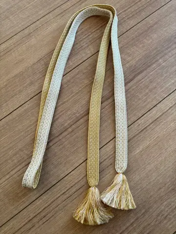 마메치요 모던 허리띠 리버서블 아이보리 겨자색