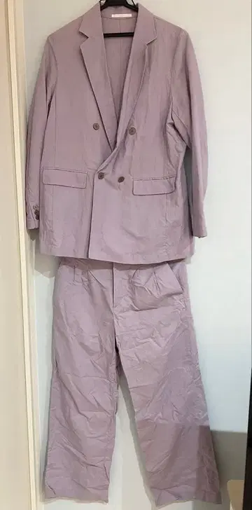 UNIQLO 셋업 자켓 팬츠 라벤더 M 사이즈