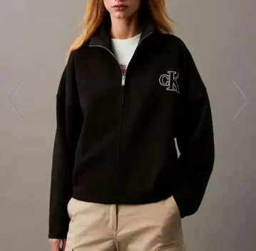 캘빈클라인 롱 슬리브 하프 지퍼 풀오버 블랙 XS