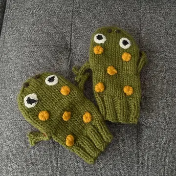 개구리 니트 장갑