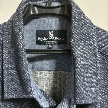 Psycho Bunny XL 데님 셔츠 (두꺼운 원단)