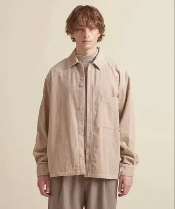 코듀로이 오버 셔츠 베이지