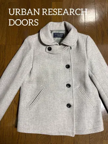 URBAN RESEARCH DOORS 후드 부착 울 코트