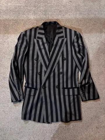 Striped double-breasted tailored jacket