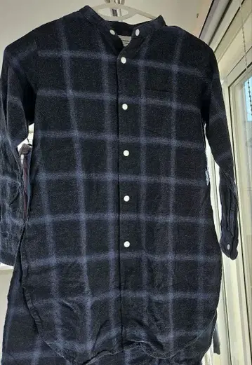 ARCH&LINE 체크 무늬 롱 셔츠 135