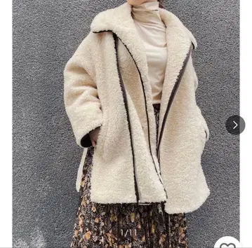 [ CASA FLINE ] 스텐칼라 보아 리버서블 자켓 코트