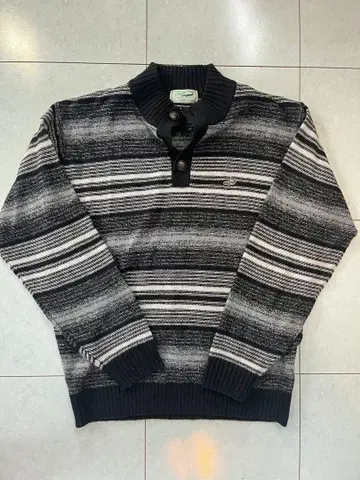 크로커다일 니트 스웨터 스트라이프 L 사이즈