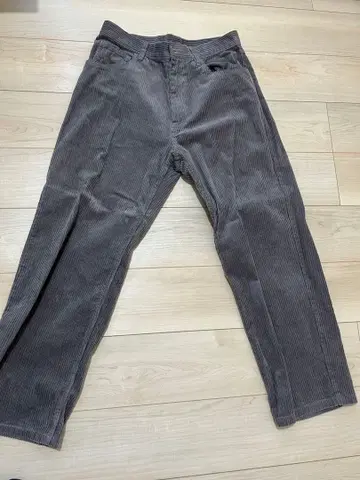 그레이 코듀로이 스트레이트 팬츠