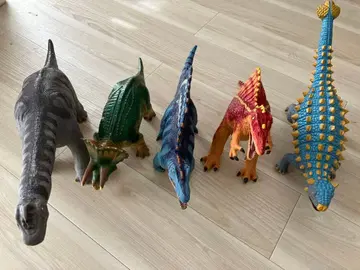 소프트 비닐 대형 공룡 피규어 5체 세트 안킬로사우루스 스피노사우루스