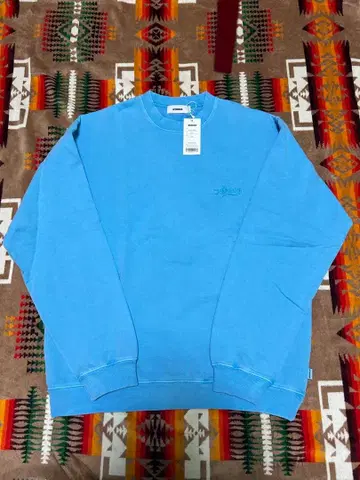 새상품 atmos Pigment 맨투맨 BLUE 정가 13200엔