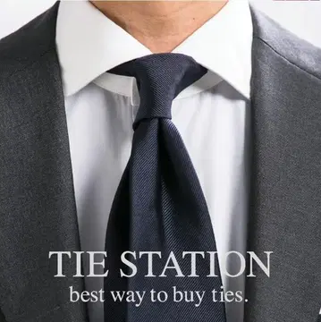 새상품급 TIE STATION 태국 스테이션 넥타이 네이비