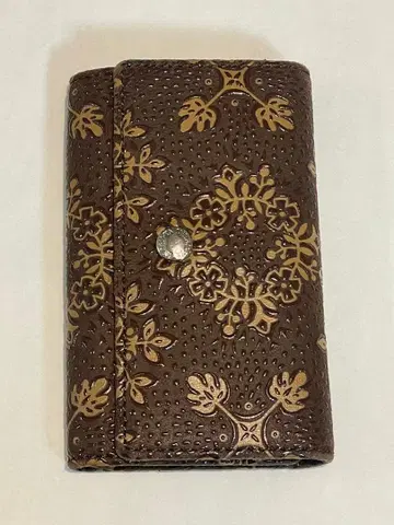 꽃무늬 가죽 키케이스