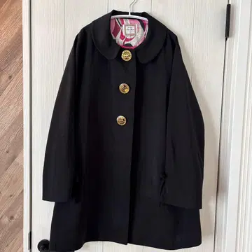 SALON Pixie Heart 블랙 트렌치코트 M 사이즈