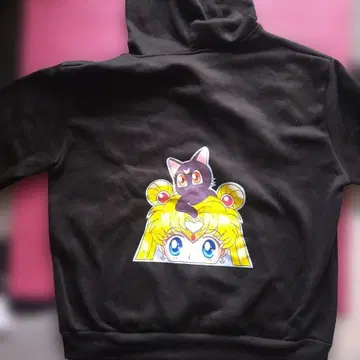 세일러문 & 루나, 백 프린트, 후드티 트레이닝복