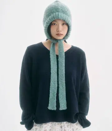 FEKETE 페케테 리본 장미 발라클라바 민트