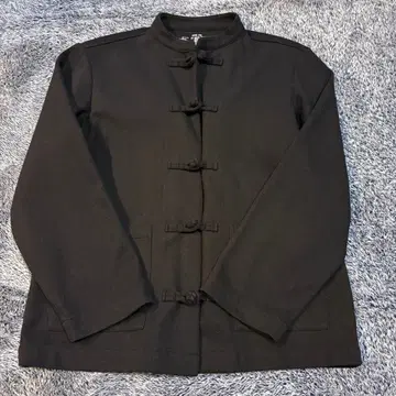 무인양품 스트레치 기모 차이나 쿵푸 셔츠 블랙 XXS-XS