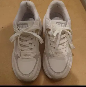 EDWIN 화이트 스니커즈 24.5cm